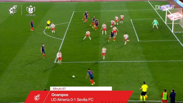Ocampos’s header goal sees Sevilla through to the semi-finals